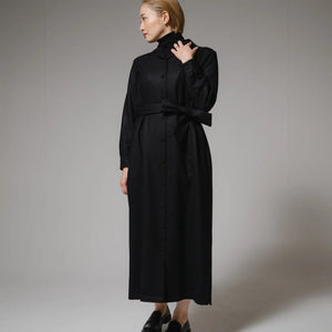 YUUGA 1st collection #3 オープンカラー シャツワンピース