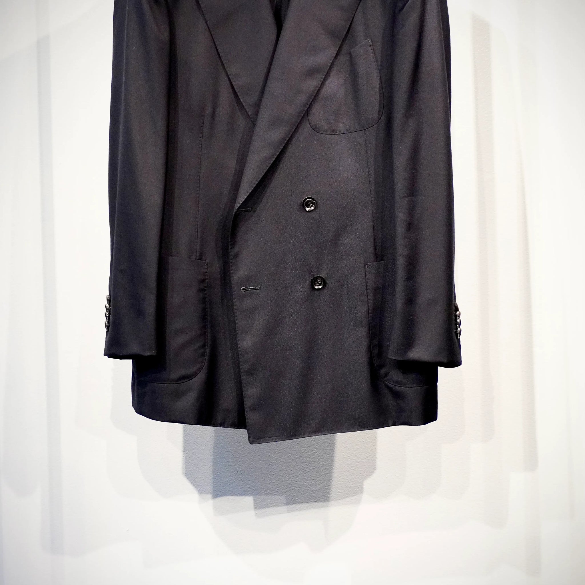 YUUGA Men ダブルブレスト テーラードジャケット 4B CANONICO Revenge 水牛