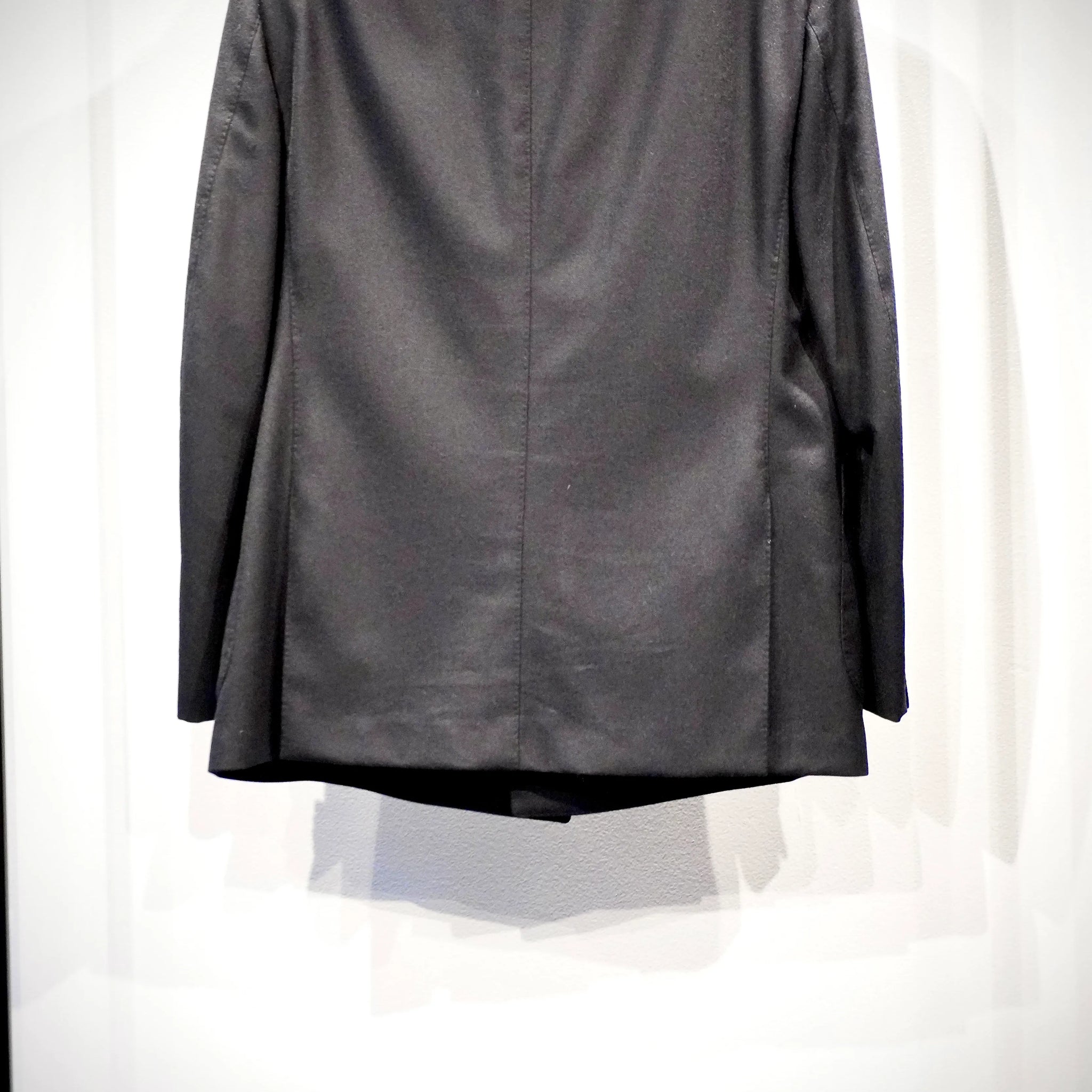 YUUGA Men ダブルブレスト テーラードジャケット 4B CANONICO Flannel メタルボタン