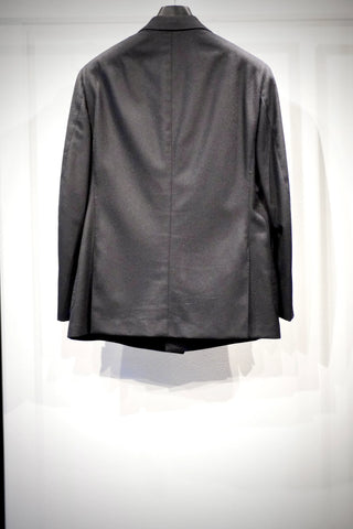 YUUGA Men ダブルブレスト テーラードジャケット 4B CANONICO Flannel メタルボタン